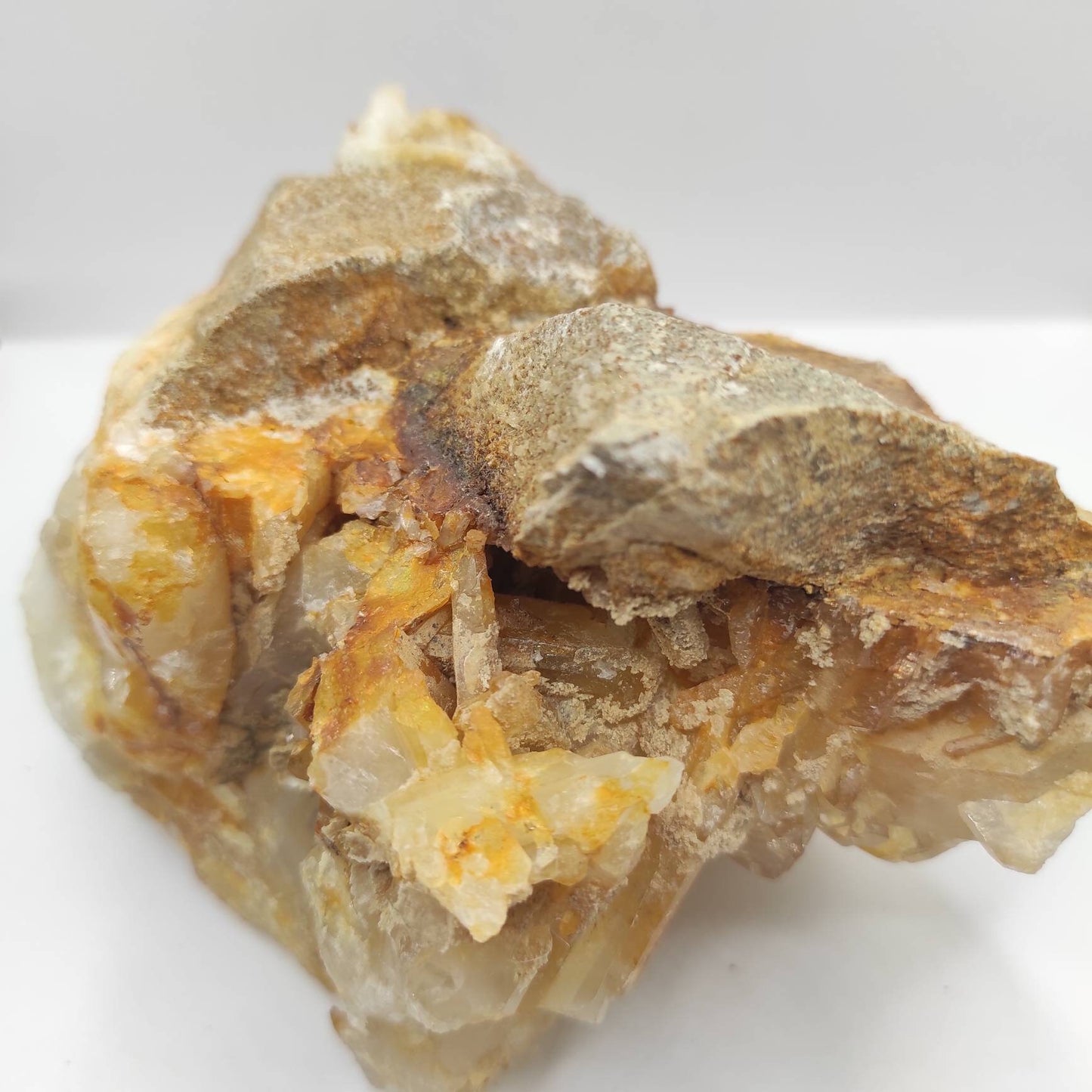960g Large Quartz Crystal Cluster - Natural Yellow Quartz - Quartz Specimen from Pakistan - Natural Quartz Cluster Mineral Specimen