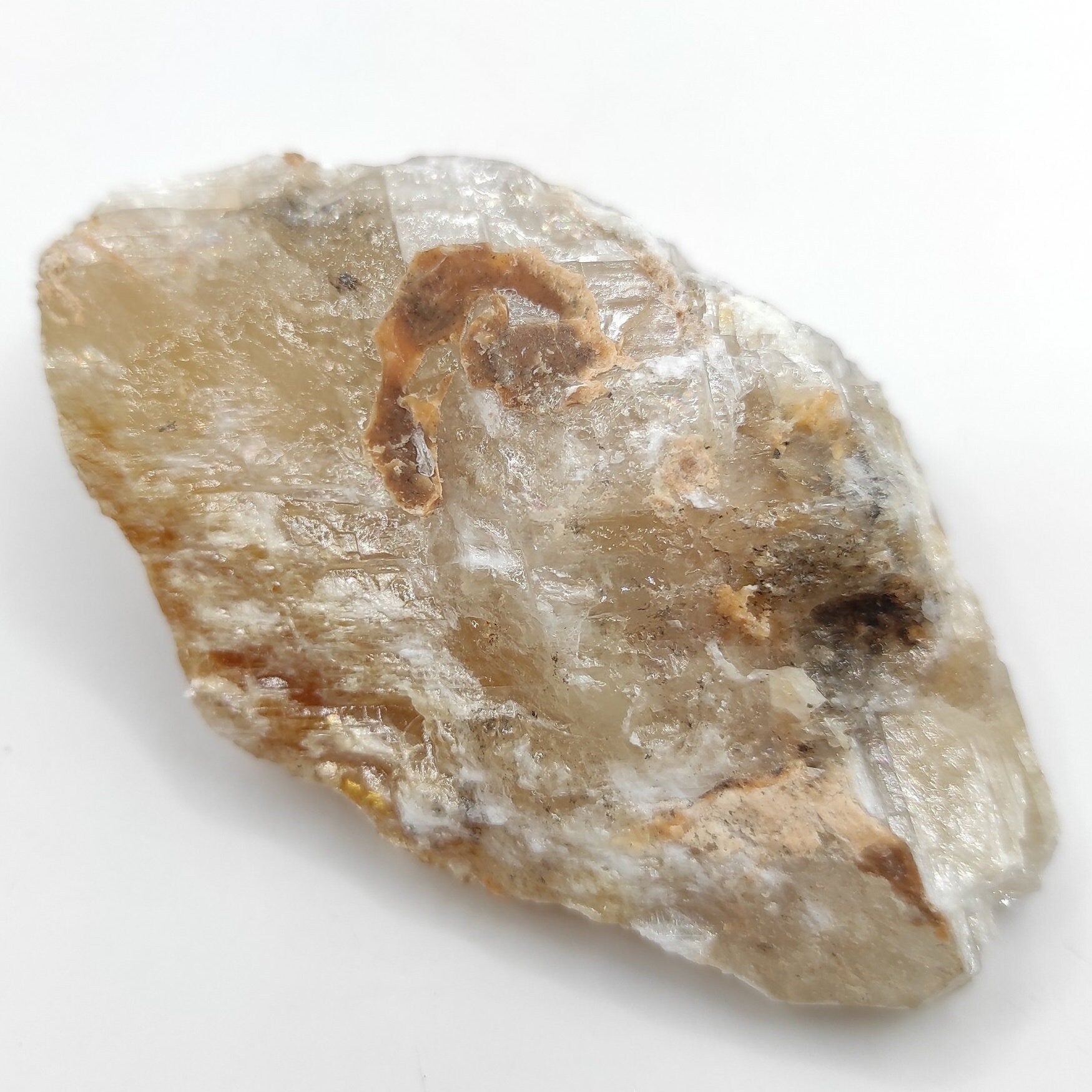 142g Caramel Calcite Crystal from Mexico - Natural Dark Yellow Calcite Chunk - Raw Calcite Crystal Raw Crystal Specimens Calcite Gem Cluster