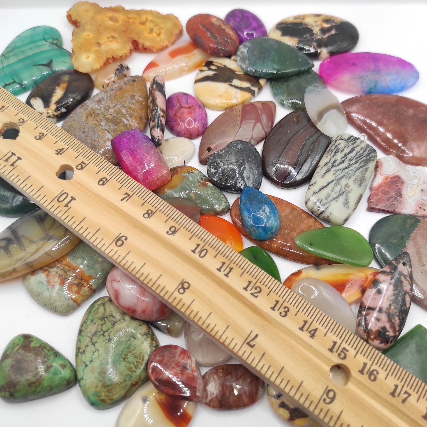 51pcs (370g) Mixed Cabochon Lot! Clearance Cabochon Mix - Oval Shaped - Fancy Shaped - Polished Cabochon Lots - Natural and Treated