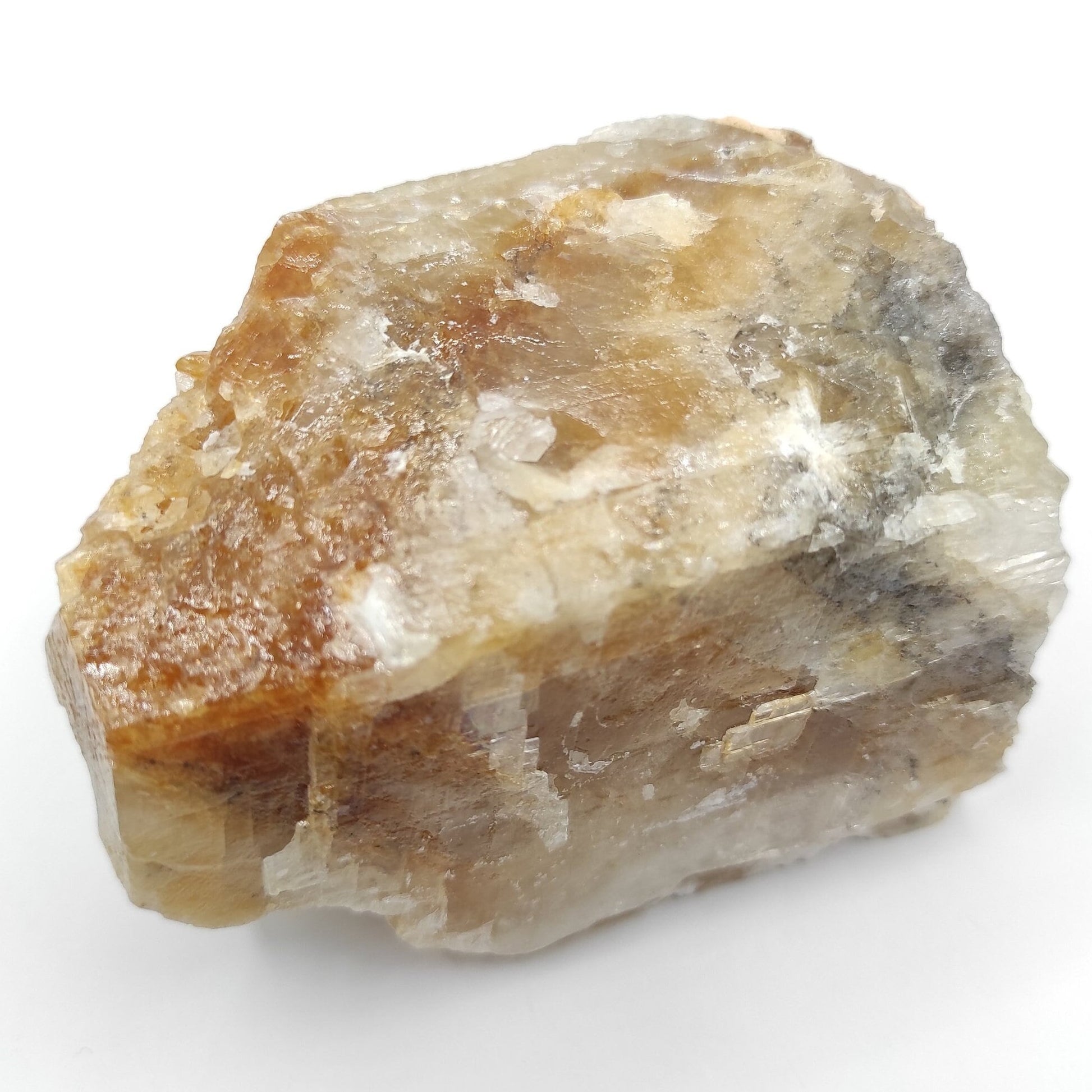 466g Caramel Calcite Crystal from Mexico - Natural Dark Yellow Calcite Chunk - Raw Calcite Crystal Raw Crystal Specimens Calcite Gem Cluster