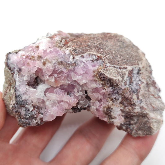 232g Cobalto Calcite in Matrix - Pink Cobalt Calcite from Bou Azzer, Morocco - Salrose Crystal - Cobaltocalcite Mineral Specimen