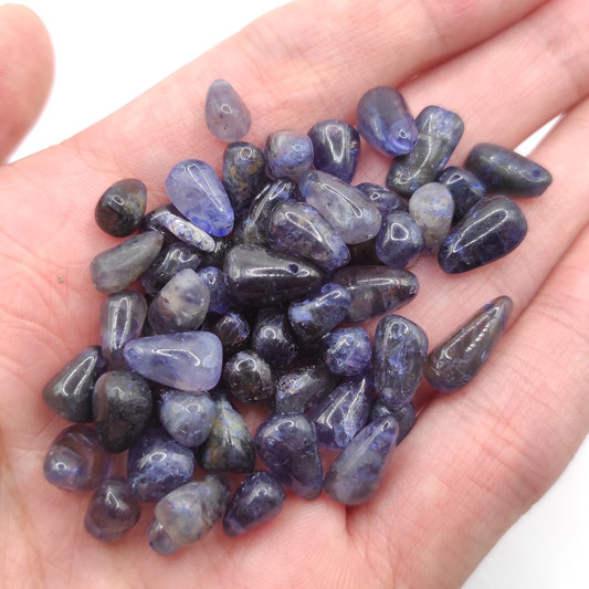 145ct Lot of Iolite Beads - Natural Blue Iolite Beads - 5-10mm Gemstone Beads - Untreated