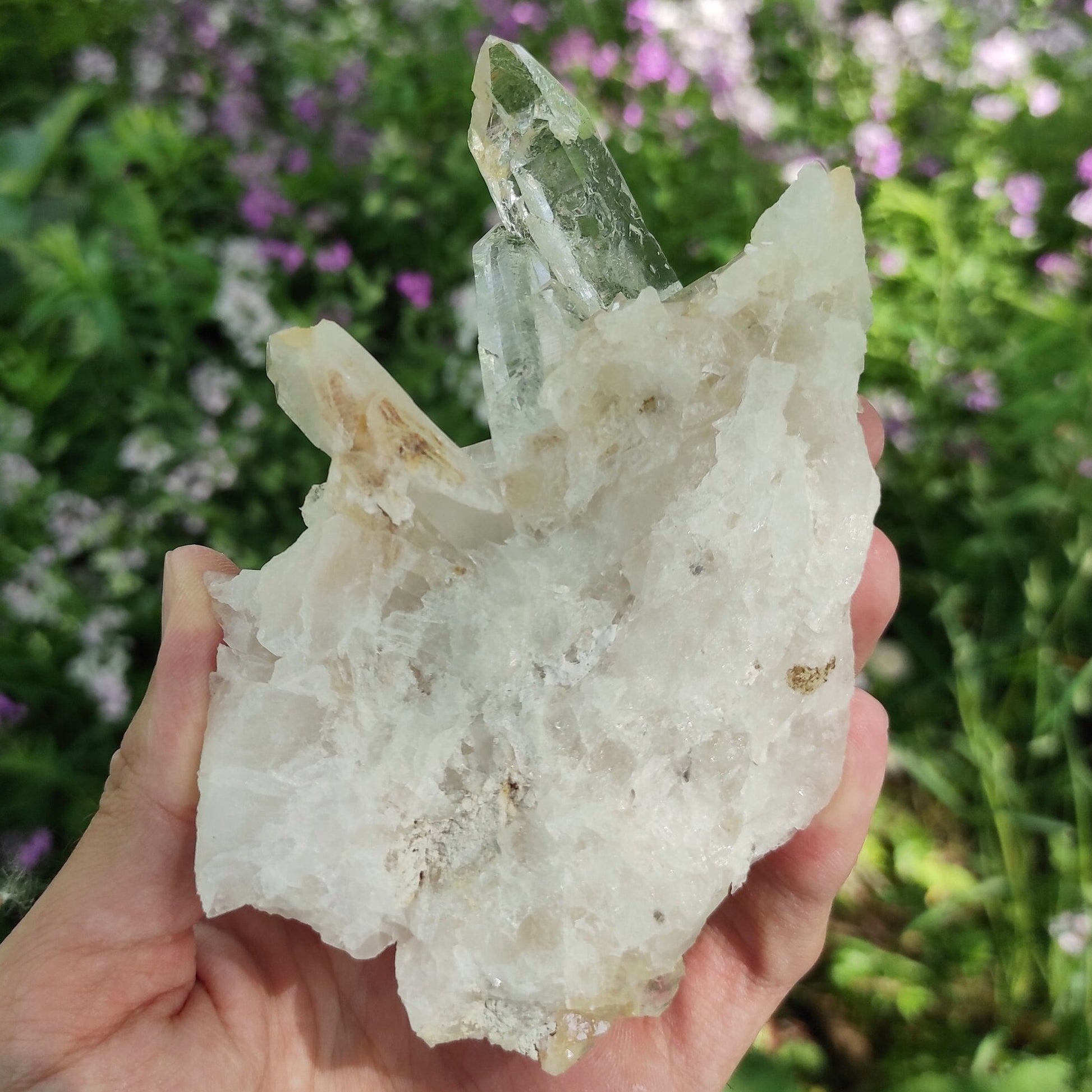 295g Clear Quartz Crystal Cluster from Colombia - Untreated Quartz Point Cluster -  Mineral Specimen - White Quartz Crystal - Clear Quartz