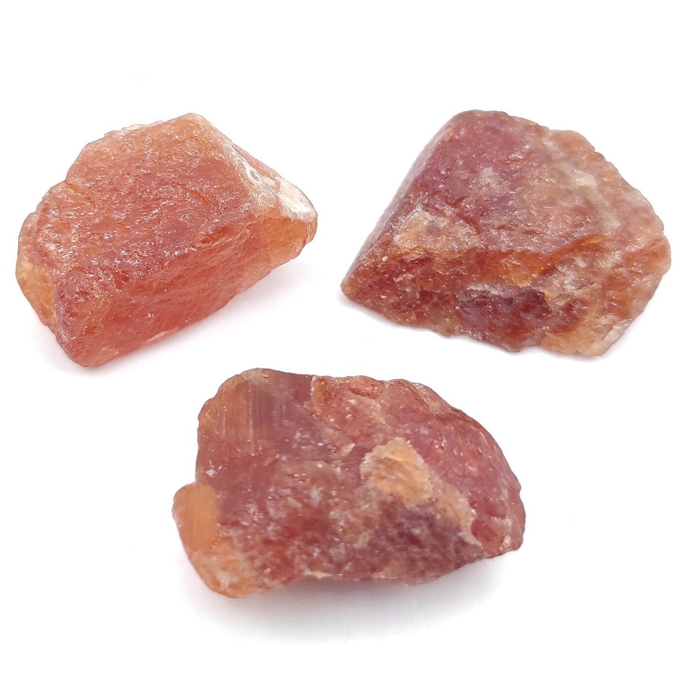 145ct 3pcs Hessonite Garnet Lot - Natural Hessonite Garnet - Loose Gemstones - Rough Gems - Raw Garnet Crystals from Pakistan