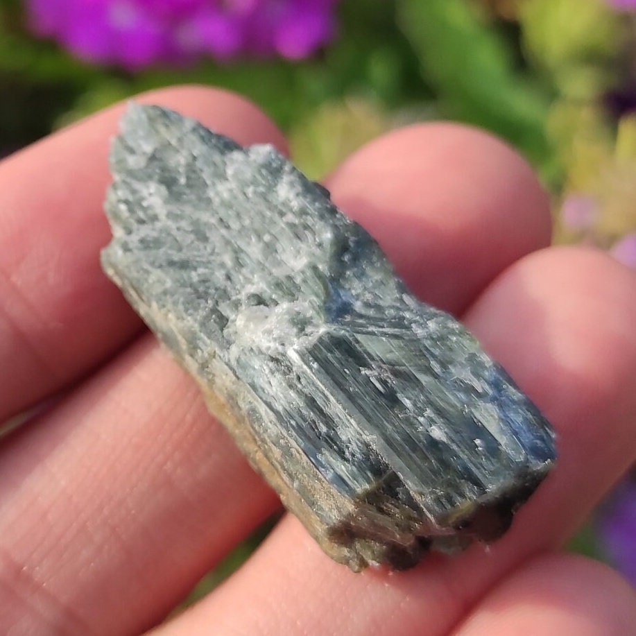 9.26g Tremolite Mineral Specimen from Wilberforce, Ontario, Canada - Natural Dark Blue Green Tremolite - Rough Tremolite Crystal