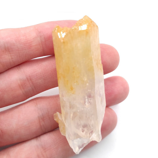 33.28g Rare Mango Quartz Point - Halloysite Included Quartz Crystal - Corona Mine, Cabiche, Boyaca, Colombia - Natural Mineral Specimen