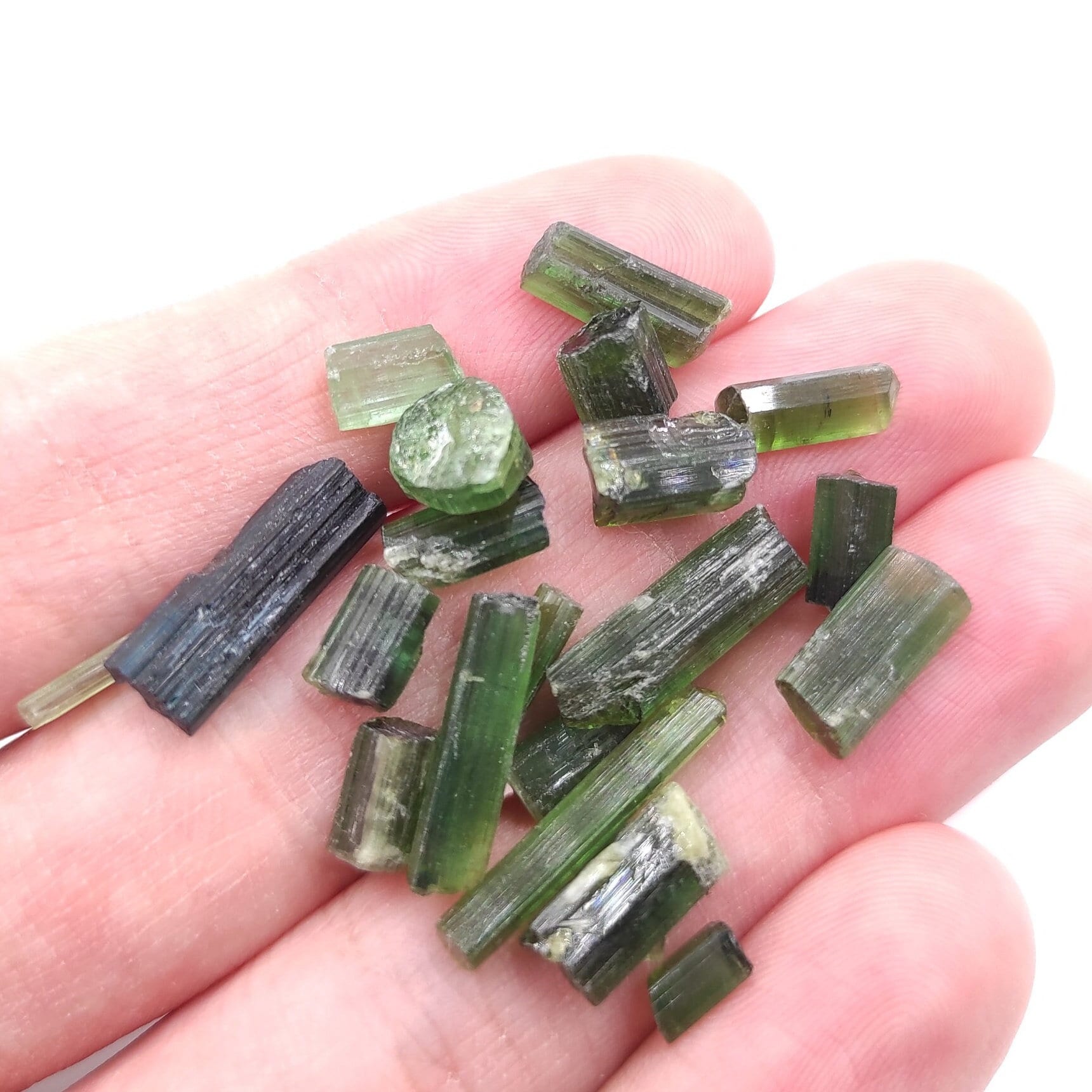 Rough green tourmaline on sale prices