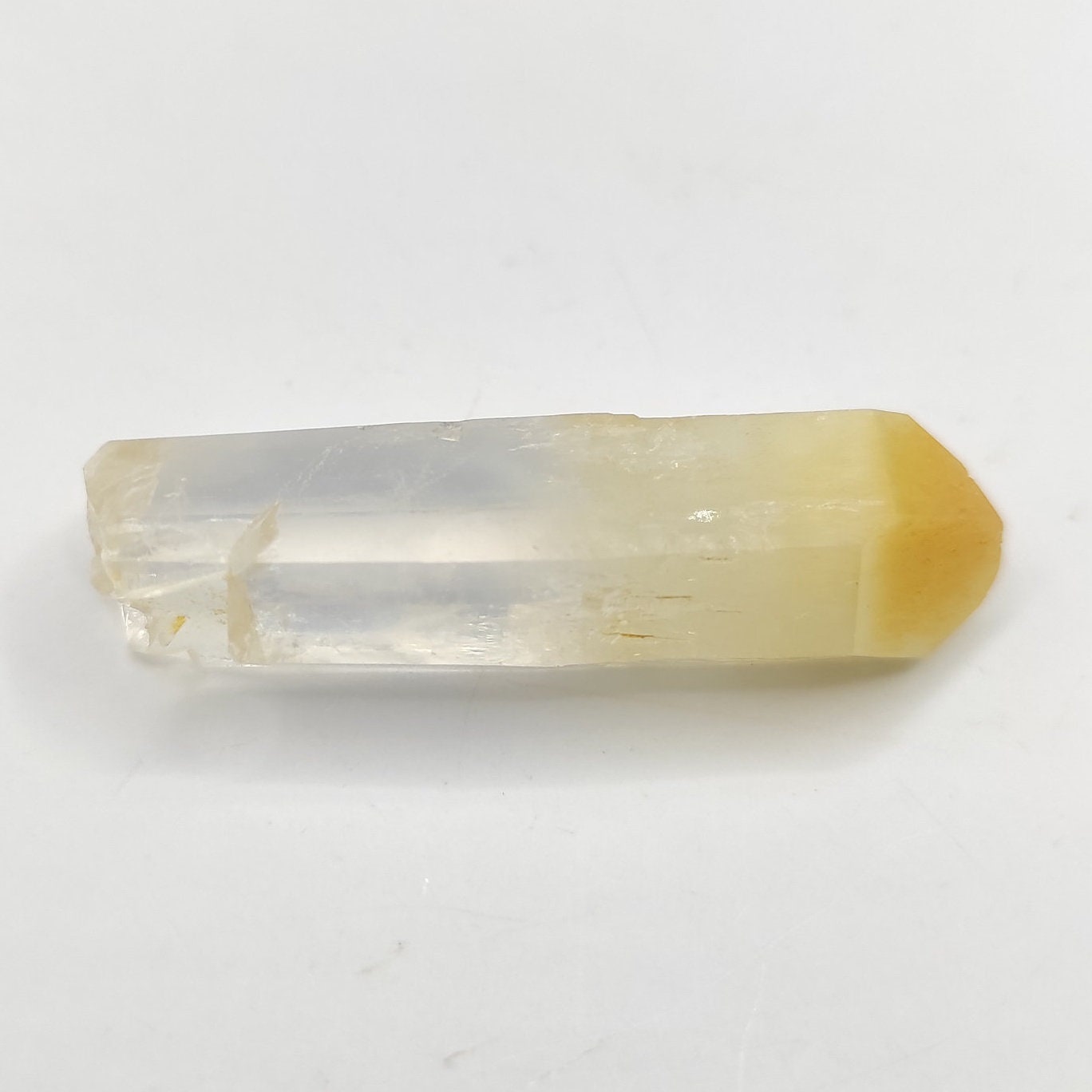 8.88g Rare Mango Quartz Point - Halloysite Included Quartz Crystal - Corona Mine, Cabiche, Boyaca, Colombia - Natural Mineral Specimen