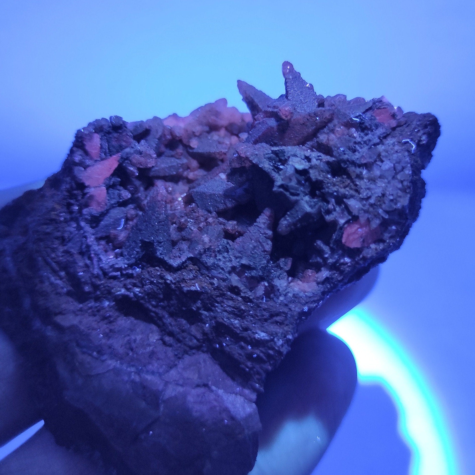 86g UV Reactive Calcite - Phosphorescent Calcite Specimen - Cambridge Cove, Nova Scotia, Canada - UV Minerals - Minerals with Afterglow