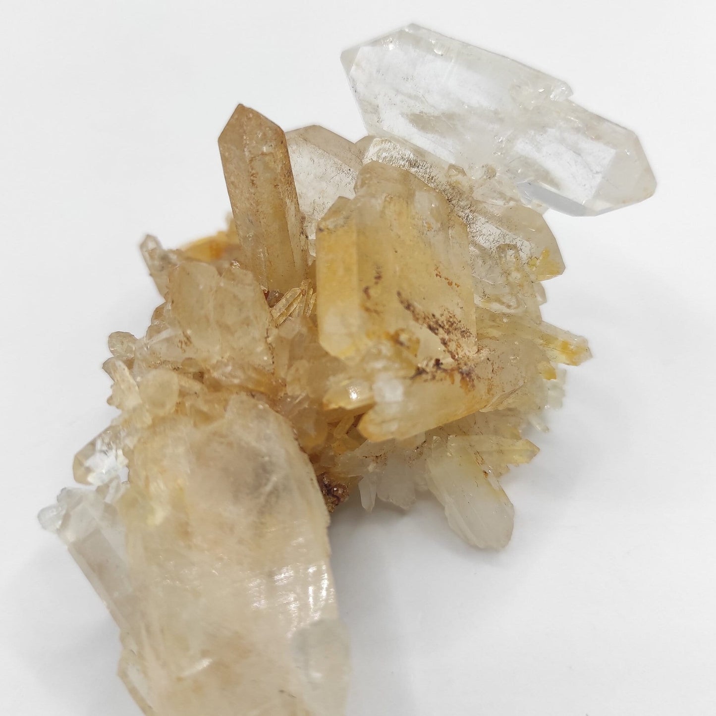 97g Natural Quartz Crystal Cluster - Clear Quartz from Pakistan - Yellow Quartz Specimen - Balochistan, Pakistan Mineral Specimens