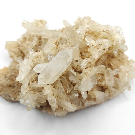 414g Natural Quartz Crystal Cluster - Clear Quartz from Pakistan - Yellow Quartz Specimen - Balochistan, Pakistan Mineral Specimens