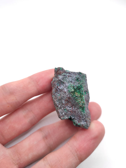 70g Brochantite from Bou Azzer, Morocco - Brochantite Mineral Specimen - Brochantite in Matrix - Green Brochantite Crystal Specimen