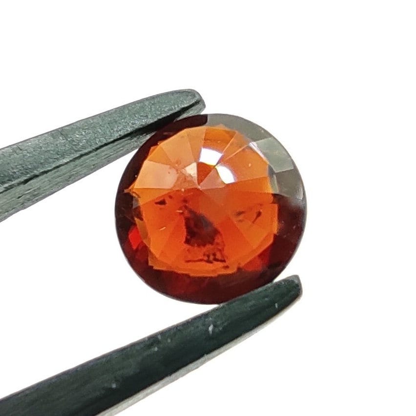 1.31ct 7mm Round Spessartite Garnet - Unheated & Untreated - Red Garnet from Mozambique - Round Cut Faceted Spessartine - Loose Gemstones