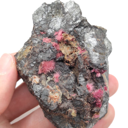 Rare! 369g Fibrous Erythrite in Matrix - Bou Azzer, Morocco - Fine Mineral Specimens - Pink Erythrite Crystals - Rare Cobalt Crystal