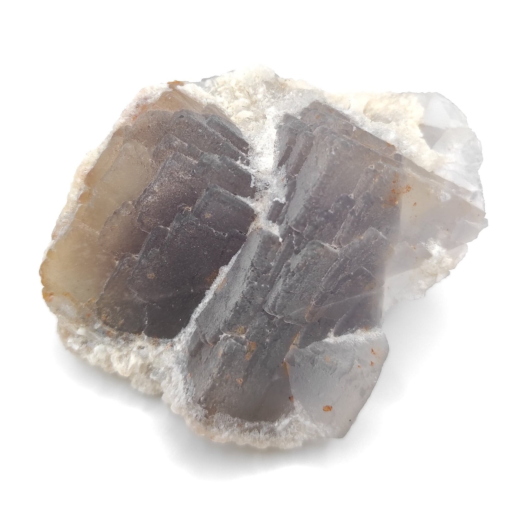 292g Grey & Purple Fluorite Crystal Cluster Natural Raw Purple Fluorite Mineral Specimen Balochistan Pakistan Cubic Fluorite Crystal Rock