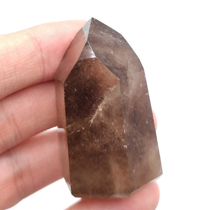 49g Unheated Smoky Quartz Tower Point Natural Polished Smoky Quartz Obelisk Dark Smoky Quartz Brazil Smoky Crystal Tower Specimen Point