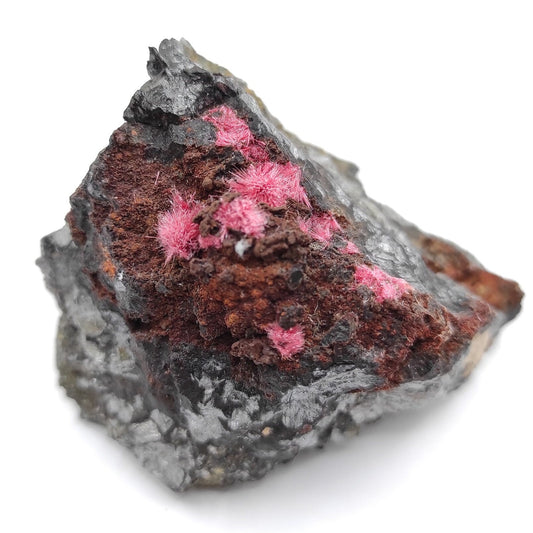 Rare! 328g Fibrous Erythrite in Matrix - Bou Azzer, Morocco - Fine Mineral Specimens - Pink Erythrite Crystals - Rare Cobalt Crystal