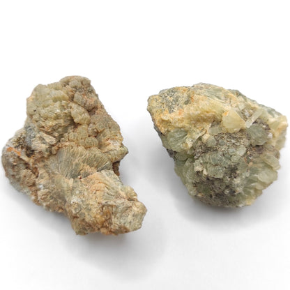 97g (2pcs) Prehnite Lot - Raw Prehnite Crystals from Midelt Province, Morocco - Natural Prehnite Minerals - Rough Prehnite Stone Set
