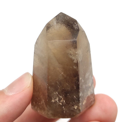 49g Unheated Smoky Quartz Tower Point Natural Polished Smoky Quartz Obelisk Dark Smoky Quartz Brazil Smoky Crystal Tower Specimen Point