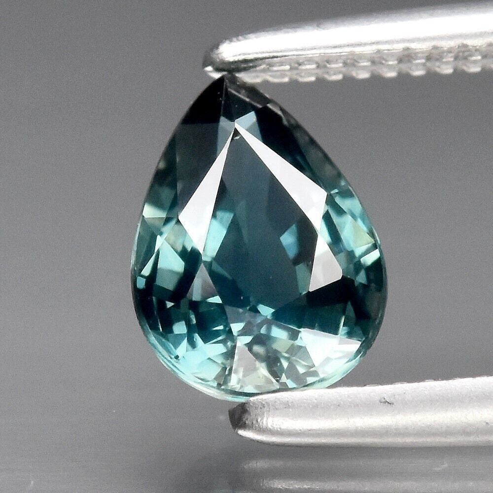 0.61ct VVS Heated Blue Sapphire - Pear Faceted Sapphire from Australia - Pear Cut Greenish Blue Sapphire - Heat Treated Loose Gemstone