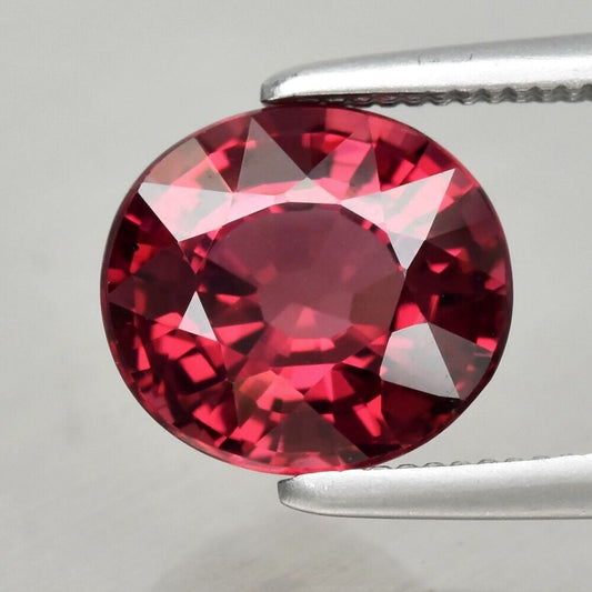 2.06ct VVS Rhodolite Garnet - Unheated Garnet - Oval Faceted - Cut Garnet Gemstone - Loose Gems - Natural Pink Purple Garnet - Faceted Gems