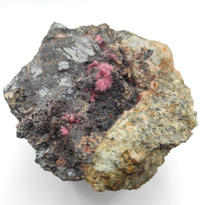Rare! 970g Fibrous Erythrite in Matrix - Bou Azzer, Morocco - Fine Mineral Specimens - Pink Erythrite Crystals - Rare Cobalt Crystal