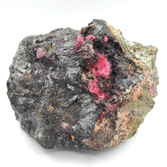 Rare! 1.15kg Fibrous Erythrite in Matrix - Bou Azzer, Morocco - Fine Mineral Specimens - Pink Erythrite Crystals - Rare Cobalt Crystal