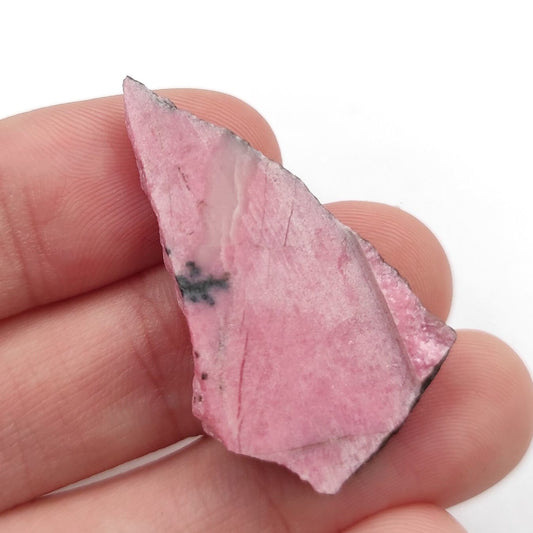 6.1g Rhodonite Slab from Yukon, Canada - Natural Pink Rhodonite Slab - Slabs for Cabbing - Rough Rhodonite from Evelyn Creek, Canada