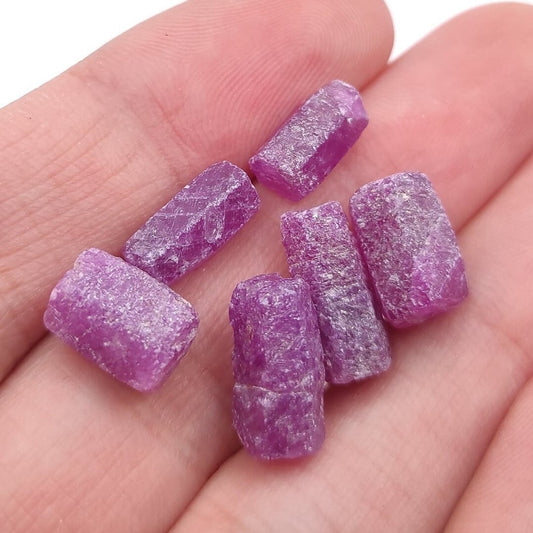 7.49g Lot of Ruby Crystals - Madagascar Rubies - UV Reactive - Loose Gemstones - Terminated Ruby Crystals - Loose Rough Gems - Unheated
