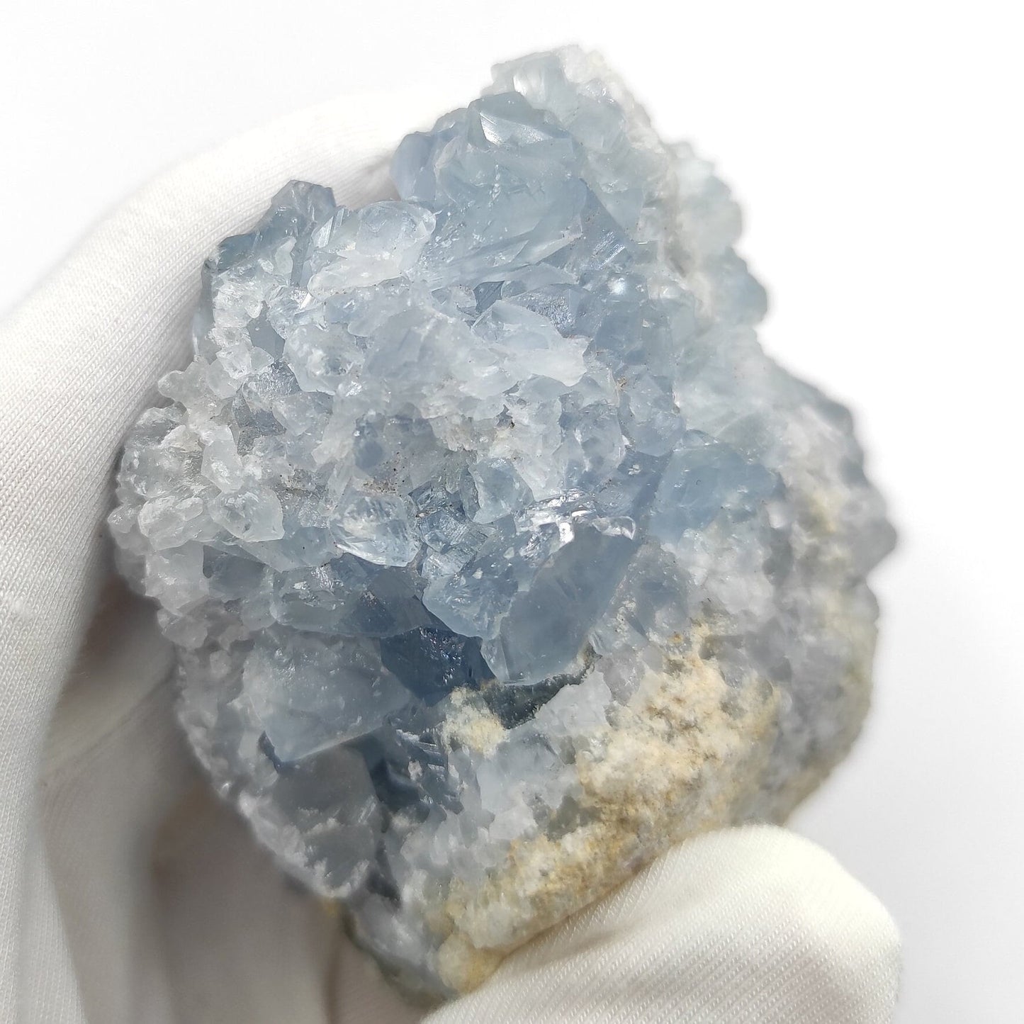 325g Blue Celestite Crystal - Mahajanga, Boeny, Madagascar - Natural Blue Celeste - Mineral Specimen - Crystal Cluster - Raw Blue Crystals