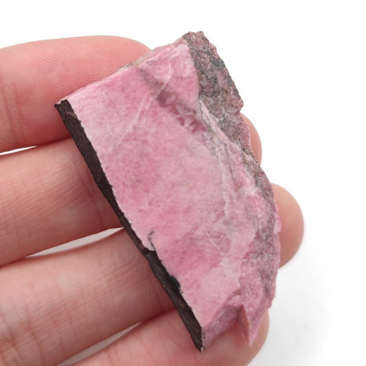 16.1g Rhodonite Slab from Yukon, Canada - Natural Pink Rhodonite Slab - Slabs for Cabbing - Rough Rhodonite from Evelyn Creek, Canada