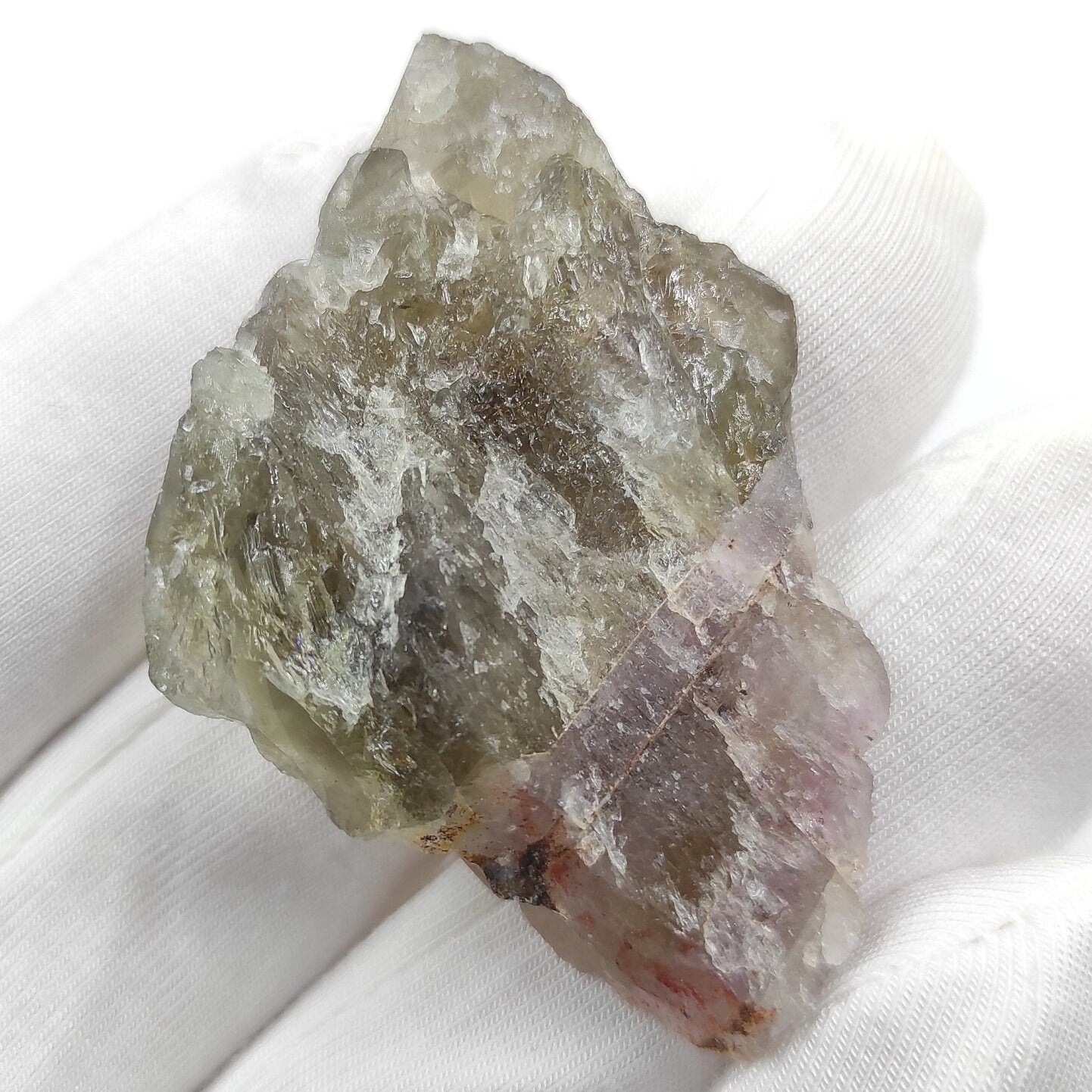 18g Genuine Auralite 23 with Natural Green Amethyst - Rare Unheated Green Amethyst - Thunder Bay Amethyst - Ethical Crystals from Canada