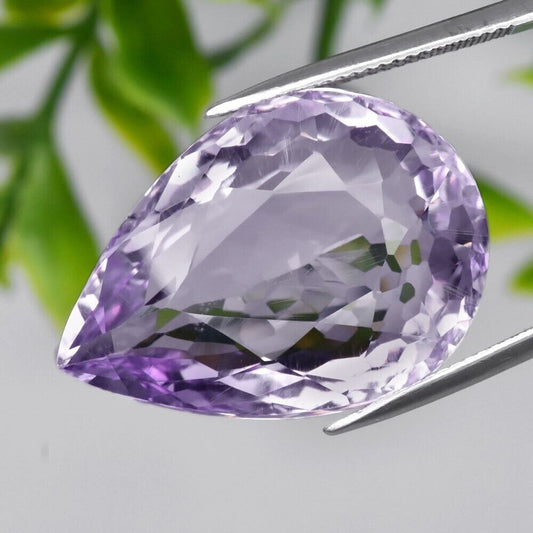 31.46ct Purple Amethyst - Unheated Amethyst from Brazil - Pear Cut Gemstone - Big Faceted Purple Amethyst - Cut Purple Amethyst - Loose Gem