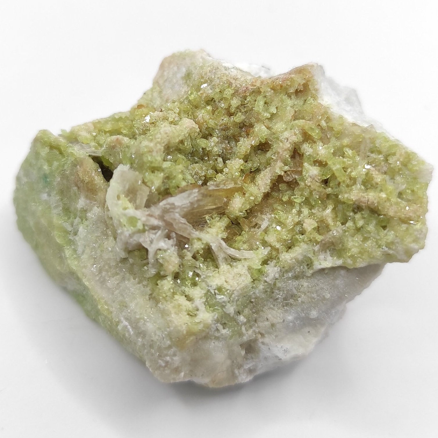 2016 Find - 80g Vesuvianite with Diopside - Mineral Specimen - Vesuvianite Crystal - Jeffrey Mine, Asbestos, Quebec - Canadian Minerals