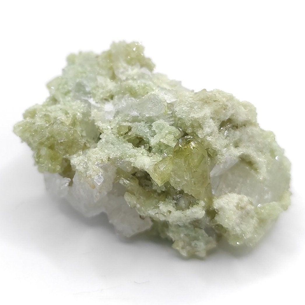 2016 Find - 28g Vesuvianite with Aragonite - Mineral Specimen - Vesuvianite Crystal - Jeffrey Mine, Asbestos, Quebec - Canadian Minerals