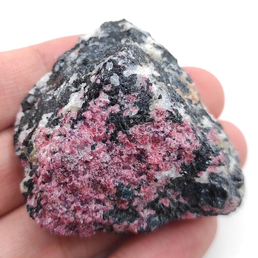 63g Eudialyte Mineral Specimen - Eudialyte Crystal - Pink Eudialyte from Kipawa Region, Quebec - Rough Eudialyte Mineral - Canadian Mineral