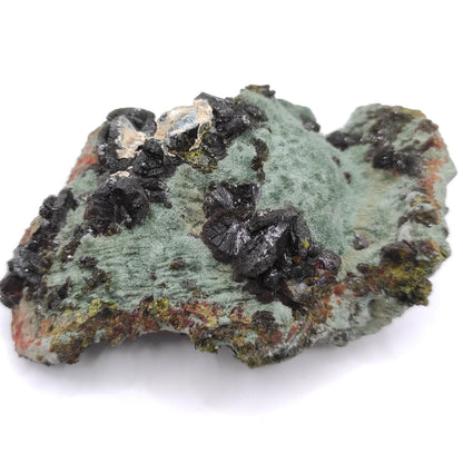 185g Green Epidote on Matrix - Imilchil, Morocco - Green Epidote Crystal Cluster - Raw Mineral Specimen - Green Epidote and Quartz Crystal