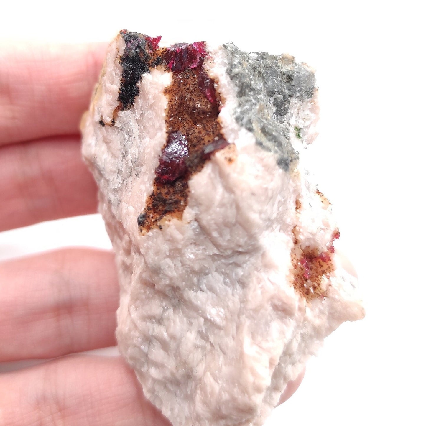 62g Roselite on Matrix from Bou Azzer, Morocco - Rare Pink Roselite Mineral - Rare Mineral Specimen - Natural Crystals - Rough Gemstones