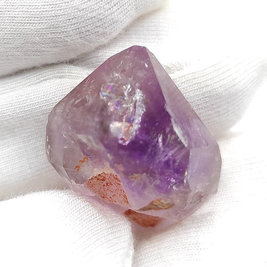 7.54g Amethyst from Kazakhstan - Purple Amethyst Crystal with Rainbow - Lake Balkhash, Kazakhstan - Natural Mineral Specimen