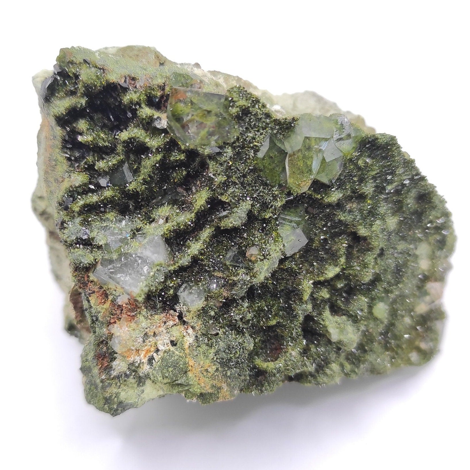 180g Sparkly Epidote & Forest Quartz - Hakkari, Turkey - Epidote with Clear Quartz - Forest Fairy Quartz - Natural Minerals - Rare Find