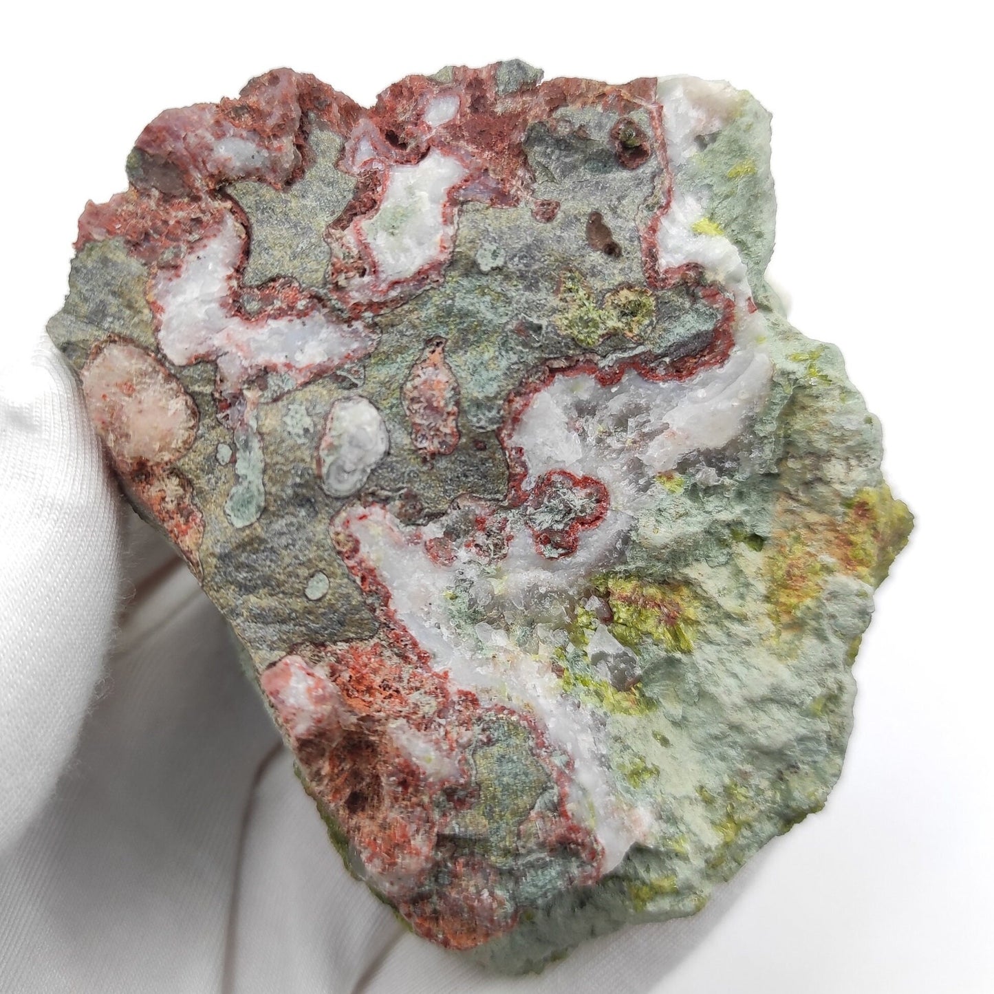 148g Green Epidote on Matrix - Imilchil, Morocco - Green Epidote Crystal Cluster - Raw Mineral Specimen - Green Epidote and Quartz Crystal