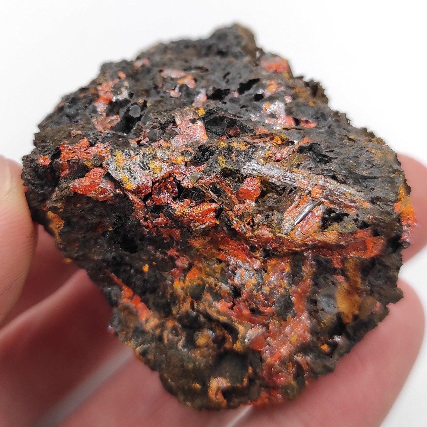 104g Crocoite Specimen from Australia - Orange Crocoite Mineral Specimen - Raw Crocoite Crystal - Rare Minerals - Tasmania, Australia