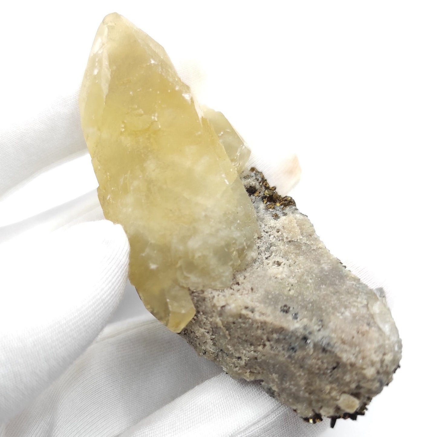 65g Calcite, Chalcopyrite, & Dolomite Specimen - Sweetwater Mine, Missouri - Fine Mineral Specimens - Sweetwater Yellow Calcite Minerals