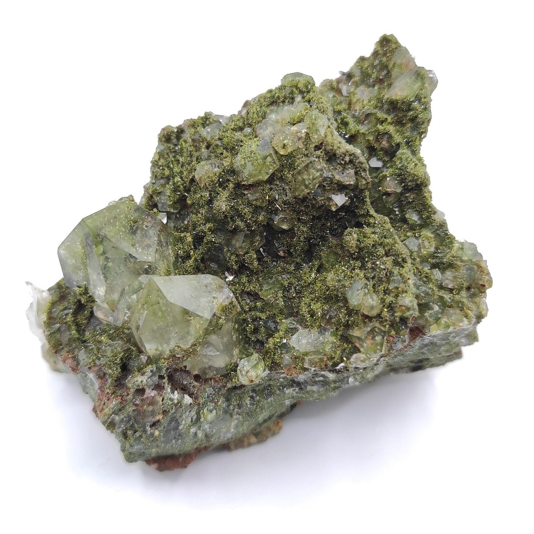 166g Sparkly Epidote & Forest Quartz - Hakkari, Turkey - Epidote with Clear Quartz - Forest Fairy Quartz - Natural Minerals - Rare Find