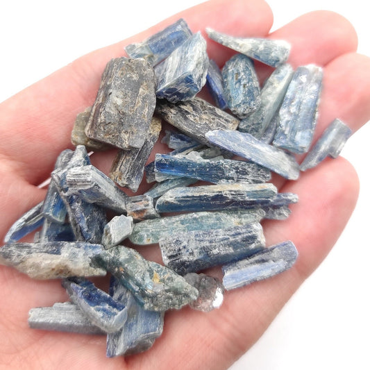 43g Lot of Kyanite - Raw Blue Kyanite - Small Kyanite Crystals - Rough Kyanite from India - Natural Kyanite Gemstones for Jewelry
