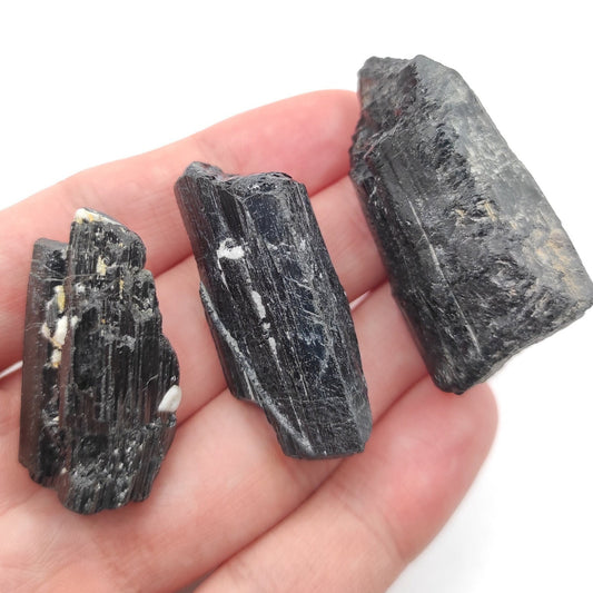 68g Lot of Black Tourmaline - Raw Black Tourmaline from Skardu, Pakistan - Natural Tourmaline Stones - Raw Tourmaline - Rough Crystals