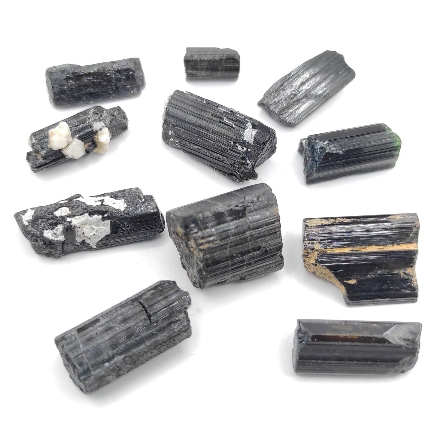 44g Lot of Black Tourmaline - Raw Black Tourmaline from Skardu, Pakistan - Natural Tourmaline Stones - Raw Tourmaline - Rough Crystals