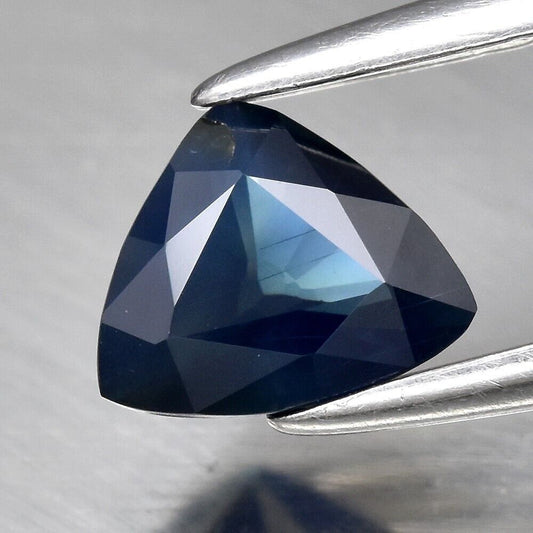 0.59ct VS Heated Blue Sapphire - Trillion Faceted Sapphire from Madagascar - Trillion Cut Blue Sapphire - Heat Treated Loose Gemstone