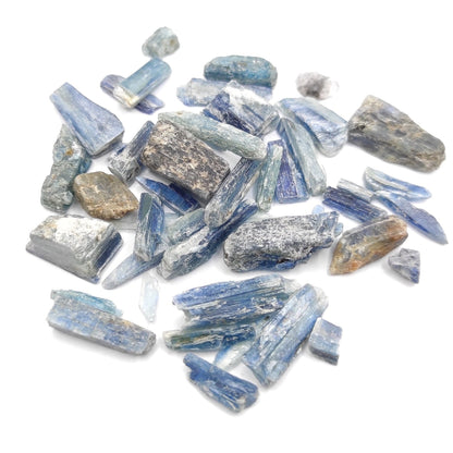 43g Lot of Kyanite - Raw Blue Kyanite - Small Kyanite Crystals - Rough Kyanite from India - Natural Kyanite Gemstones for Jewelry