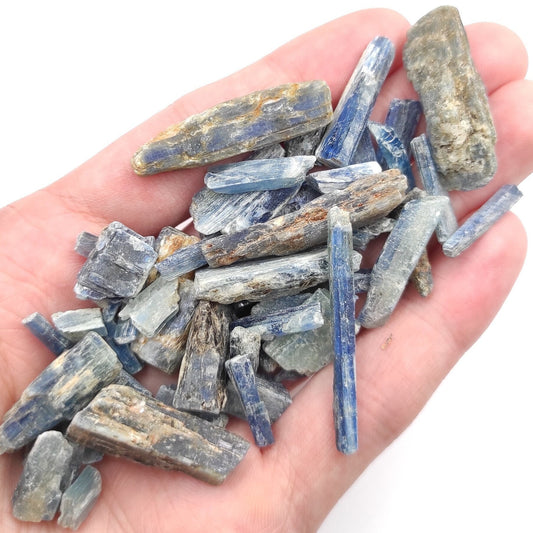 68g Lot of Kyanite - Raw Blue Kyanite - Small Kyanite Crystals - Rough Kyanite from India - Natural Kyanite Gemstones for Jewelry